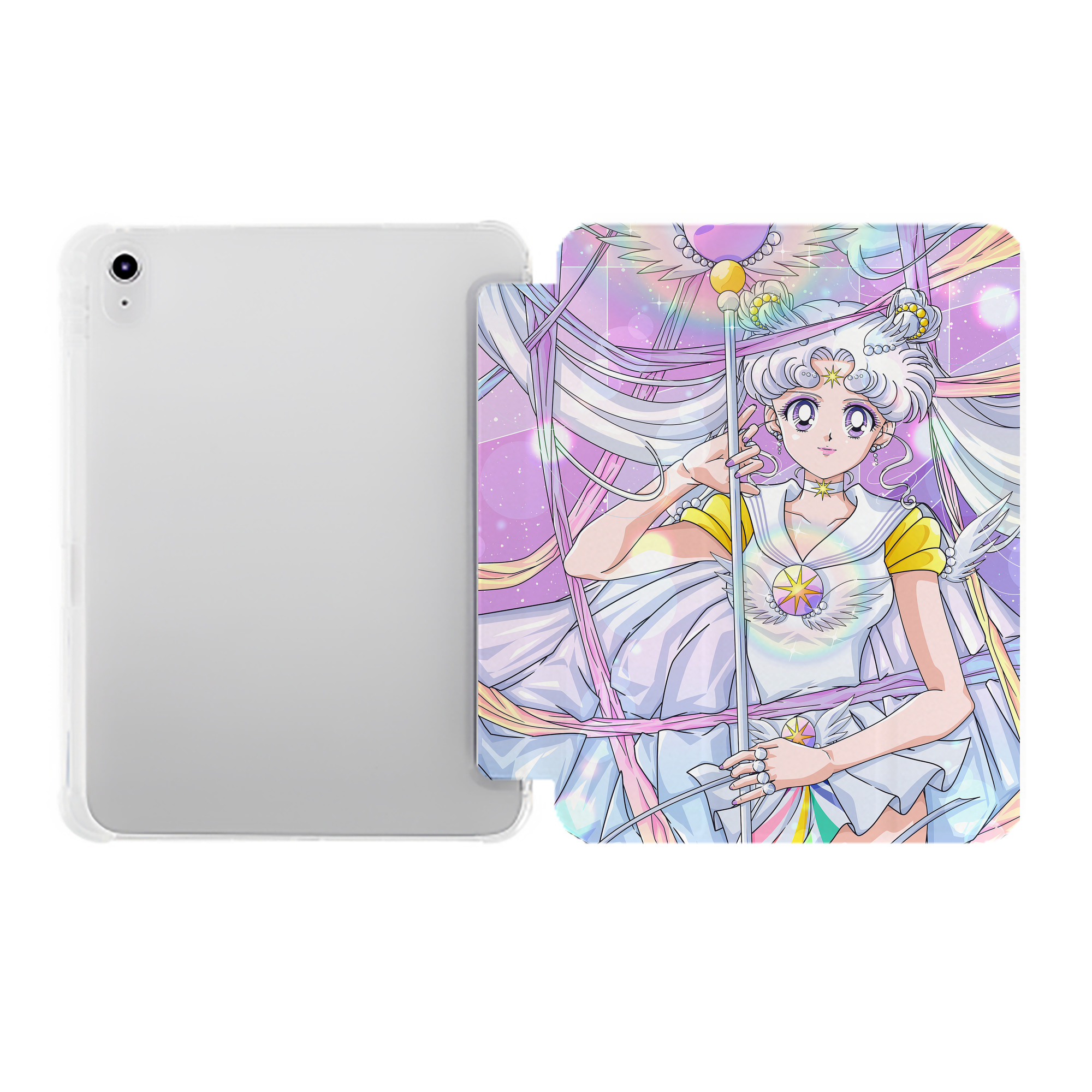 （画像用） 美少女戦士セーラームーン Sailor Moon IPad ケース ペン収納付き 三つ折りスタンド PUレザー×シリコン 対応機種9.5/10.5/10.9インチ
